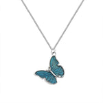 Blå sommerfugle halskæde 1001 Smykker