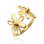 Blomster ring guld