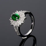 Blomster ring smaragd