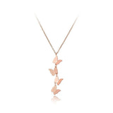 Butterfly-halskæde Rosa Guld 1001 Smykker