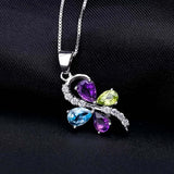 Butterfly halskæde med natursten 1001 Smykker