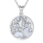 Delikat livets træ halskæde sølv