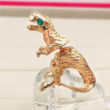 Dinosaur øreringe guld