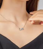 Dobbelt sommerfugle halskæde 1001 Smykker