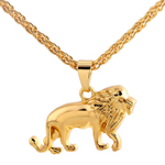Dominerende løve halskæde guld