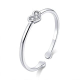 Fin hjerte ring sølv 925