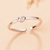 Fin hjerte ring sølv online