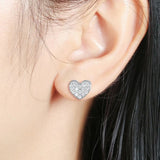 Glitrende hjerte øreringe