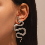 Gotiske slange øreringe i sølv