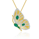Grøn agat sommerfugl halskæde 1001 Smykker