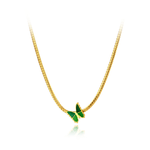 Grøn sommerfugle halskæde 1001 Smykker