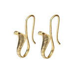 Guld Cobra slange øreringe