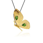 Guld diopside sommerfugl halskæde 1001 Smykker