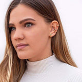 Guldbelagte slange øreringe