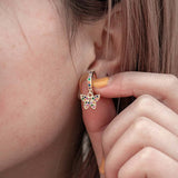 Guldbelagte sommerfugle øreringe