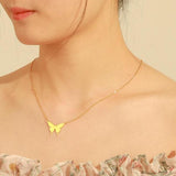 Halskæde med sommerfugl 1001 Smykker