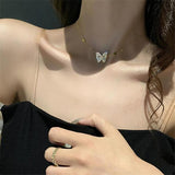 Halskæde med sommerfugle kæde 1001 Smykker