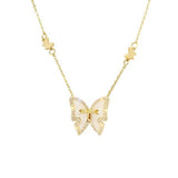 Halskæde med sommerfugle kæde 1001 Smykker