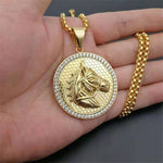 Heste halskæde guld smykke