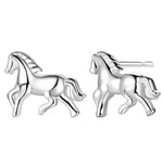 Heste øreringe sølv