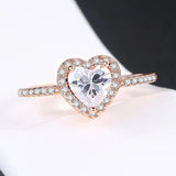 Hjerte ring rosaguld online