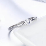 Hjerte ring sølv danmark