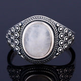 Keltisk månesten ring smykke