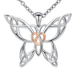 Keltisk sommerfugle halskæde 40 + 5 cm 1001 Smykker