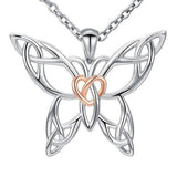Keltisk sommerfugle halskæde 40 + 5 cm 1001 Smykker