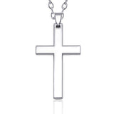 Klassisk kors halskæde solv