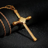 Kors halskæde med guldtråd danmark
