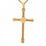 Kors halskæde med guldtråd