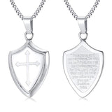 Kors halskæde skjold solv