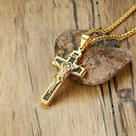 Kristen kors halskæde guld herren
