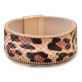 Læder armbånd til kvinder leopard smykke