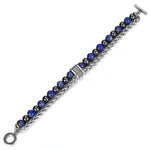 Lapis lazuli armbånd stål