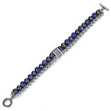 Lapis lazuli armbånd stål