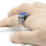 Lapis lazuli ring sølv