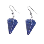 Lapis lazuli trekants øreringe