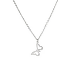 Lille sommerfugle halskæde Sølv / 45 cm 1001 Smykker