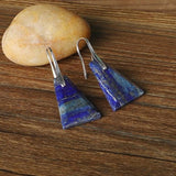 LLapis Lazuli Trapez øreringe