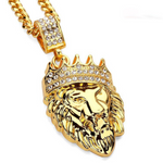 Løve halskæde gult guld
