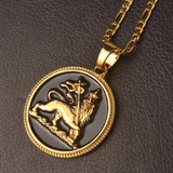 Løve medalje halskæde