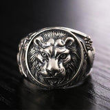 Løve ring sølv