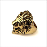 Luksuriøs gylden løve ring