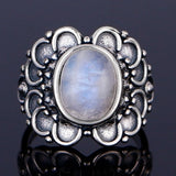 Månesten ring design smykke