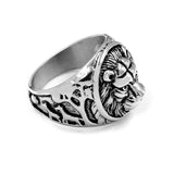 Metallisk løve ring