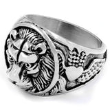 Metallisk løve ring