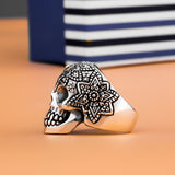 Mexicansk kranie ring sølv