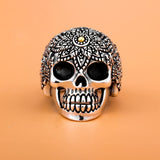 Mexicansk kranie ring sølv